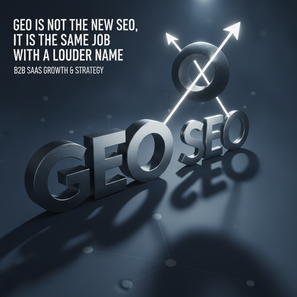 GEO Is Not the New SEO, It Is the Same Job with a Louder Name